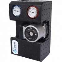 Насосная группа STOUT SDG-0002 с термостатическим смесительным клапаном 3/4"с насосом Grundfos UPSO 15-65 130