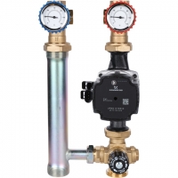 Насосная группа STOUT SDG-0002 с термостатическим смесительным клапаном 1"с насосом Grundfos UPM3 Hybrid 25-70