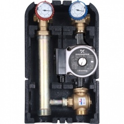 Насосная группа STOUT SDG-0014 для твердотопливных котлов 1" с насосом Grundfos UPSO 25-65 в теплоизоляции