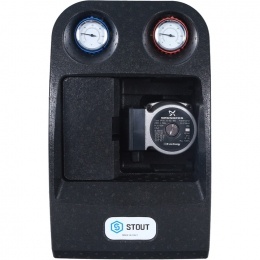 Насосная группа STOUT SDG-0038 с теплообменником 18 пластин,с насосом Grundfos UPSO 25-65 в теплоизоляции