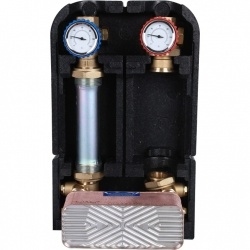 Насосная группа STOUT SDG-0038 с теплообменником 28 пластин, 1", без насоса