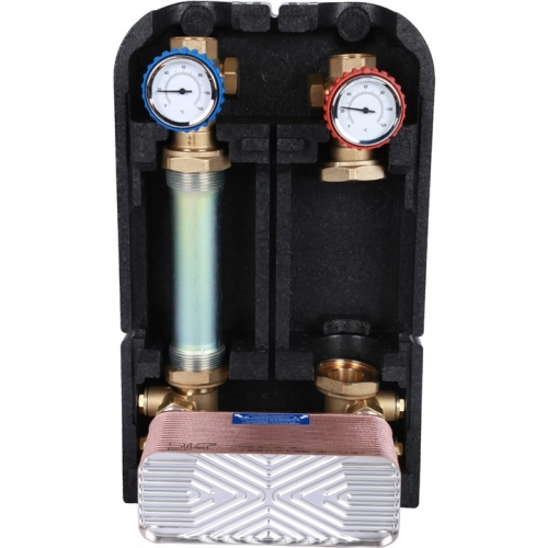 Насосная группа STOUT SDG-0038 с теплообменником 34 пластины, без насоса в теплоизоляции купить в интернет магазине Санрай73