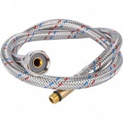 Гибкая подводка д/воды 0,8 м М10 (35мм) х 1/2 г сталь STOUT