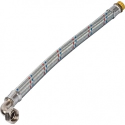 Гибкая подводка для воды НР 1 х ВР 1 угловая, STOUT SHF-НВУ длина 600 мм