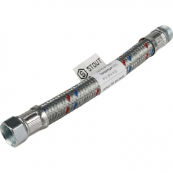 Гибкая подводка для воды НР 3/4 х ВР 3/4, STOUT SHF-НВ длина 300 мм