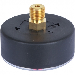 Манометр аксиальный STOUT SIM-0007 с указателем предела. Корпус Dn 63 мм 1/4", 0...4 бар, кл.2.5