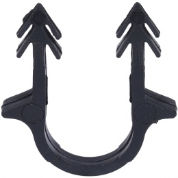 Скоба якорная STOUT SMF-0004 с двойным креплением для труб д.16-20мм, цвет черный