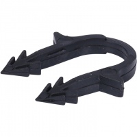 Скоба якорная STOUT SMF-0004 с двойным креплением для труб д.16-20мм, цвет черный