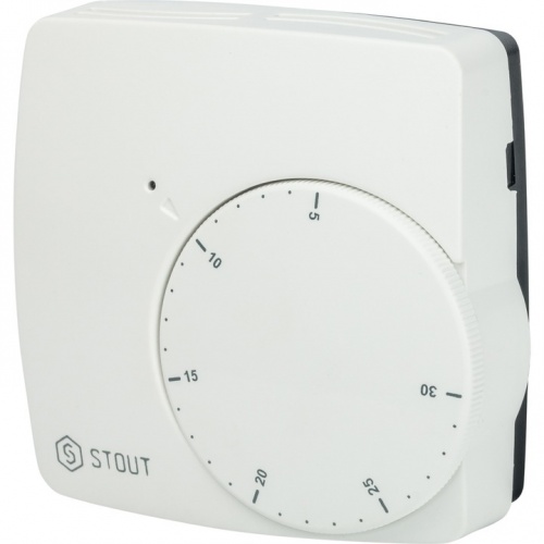Проводной комнатный электронный термостат STOUT WFHT-BASIC со светодиодом купить в интернет магазине Санрай73