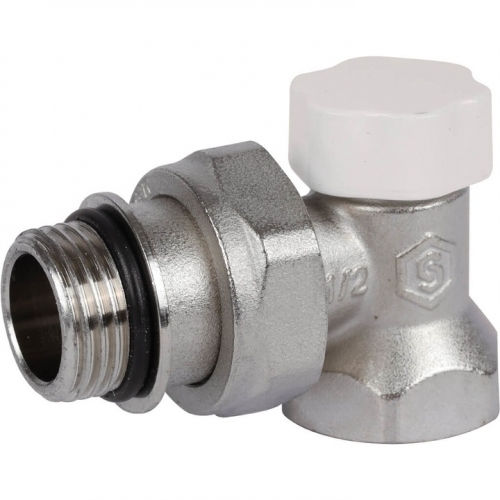 Клапан запорно-балансировочный STOUT SVL угловой 1/2" (с дополнительным уплотнением) купить в интернет магазине Санрай73