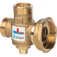 Термостатический смесительный клапан STOUT SVM-0050 G 1"М-G 1"1/2F-G 1"M   60°С