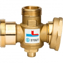 Термостатический смесительный клапан STOUT SVM-0050 G 1"1/2M-G 1"1/2F-G 1"M 70°С