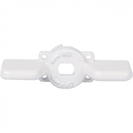 Ручка-бабочка для шарового крана 1/2" - 3/4" Stout белая