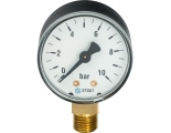 Манометр радиальный Stout 50мм, 10bar, 1/4", класс 2.5