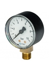 Манометр радиальный Stout 50мм, 10bar, 1/4", класс 2.5