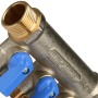 Коллектор распределительный Stout SMB-6201 3/4"х1/2" с 3 отводами, шаровые краны синие ручки