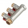 Коллектор распределительный Stout SMB-6200 3/4"х1/2" с 3 отводами, шаровые краны красные ручки