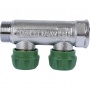Коллектор распределительный Stout SMB-6849 3/4"х1/2" с 2 отводами, регулировочно-отсечные клапаны