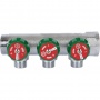 Коллектор распределительный Stout SMB-6849 3/4"х1/2" с 3 отводами, регулировочно-отсечные клапаны