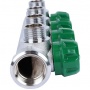 Коллектор распределительный Stout SMB-6849 3/4"х1/2" с 4 отводами, регулировочно-отсечные клапаны