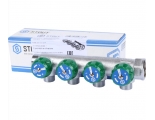 Коллектор распределительный Stout SMB-6849 3/4"х1/2" с 4 отводами, регулировочно-отсечные клапаны