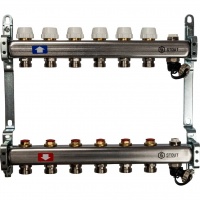 Коллекторная группа Stout SMS-0932 1"х3/4" 6 выходов, без расходомеров