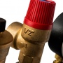 Группа безопасности 3/4" Stout c воздухоотводчиком, предохранительным клапаном и манометром