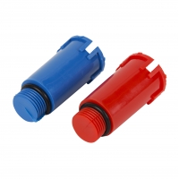 Набор пробок удлиненных Valfex 1/2"нр, комплект 2шт синий и красный