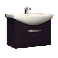 Тумба АКВАТОН Ария 65 черная под умывальник Смайл 65