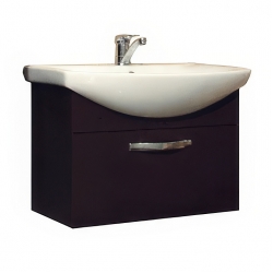 Тумба АКВАТОН Ария 65 черная под умывальник Смайл 65