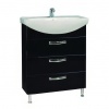 Тумба АКВАТОН Ария 65Н черная под умывальник Смайл 65