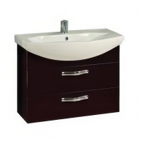 Тумба АКВАТОН Ария 80М темно-коричневый под умывальник Смайл 80