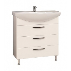 Тумба АКВАТОН Ария 80Н белая под умывальник Смайл 80