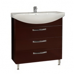 Тумба АКВАТОН Ария 80Н темно-коричневый под умывальник Смайл 80