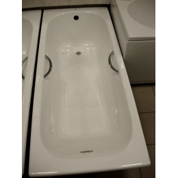 Ванна 170х75 чугунная ROCA MALIBU с противоскользящим покрытием без ручек