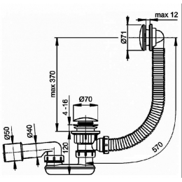 Слив-перелив Vannesa Radomir хром