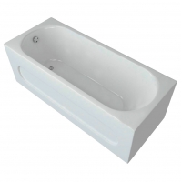 Ванна 180х80 акриловая Оберон пустая с фр. экраном (слив слева) Акватек