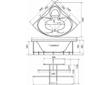 Ванна 160х160 акриловая TRITON Сабина (+Гидро)