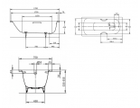 Ванна 170х75x41 стальная KALDEWEI Saniform Plus Star mоd.336 + отв. под ручки