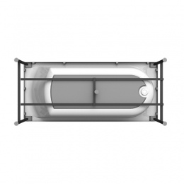Ванна 180х80 акриловая Radomir Николь гидромассажная (фр. панель, каркас, слив-перелив, система г/м)