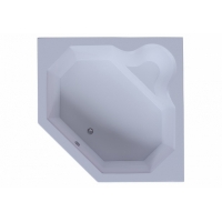 Ванна 148х148 акриловая Лира с фронтальной панелью с каркасом (вклеенный) Акватек