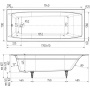 Ванна 170х70 чугунная Wotte Forma без ножек