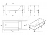 Ванна 180х80 акриловая ROCA EASY