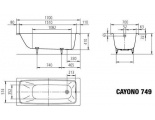 Ванна 170х70x41 стальная KALDEWEI CAYONO mоd.749