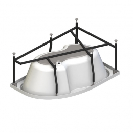 Ванна 169х110 акриловая Radomir Ирма правая, панель, полотенцедержатель, каркас