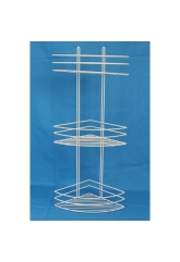 Полка MIXLINE 3-ярус угловая овал высокая (белая)