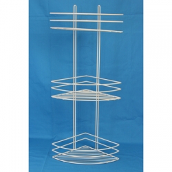 Полка MIXLINE 3-ярус угловая овал высокая (белая)