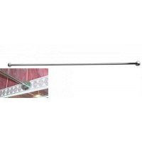 Карниз для ванны нерж прямой 2,0м-1,7м D16мм