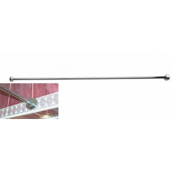 Карниз для ванны нерж прямой 2,0м-1,7м D16мм