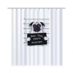 Штора для ванной полиэстр FIXSEN DOGS 180*200 без колец